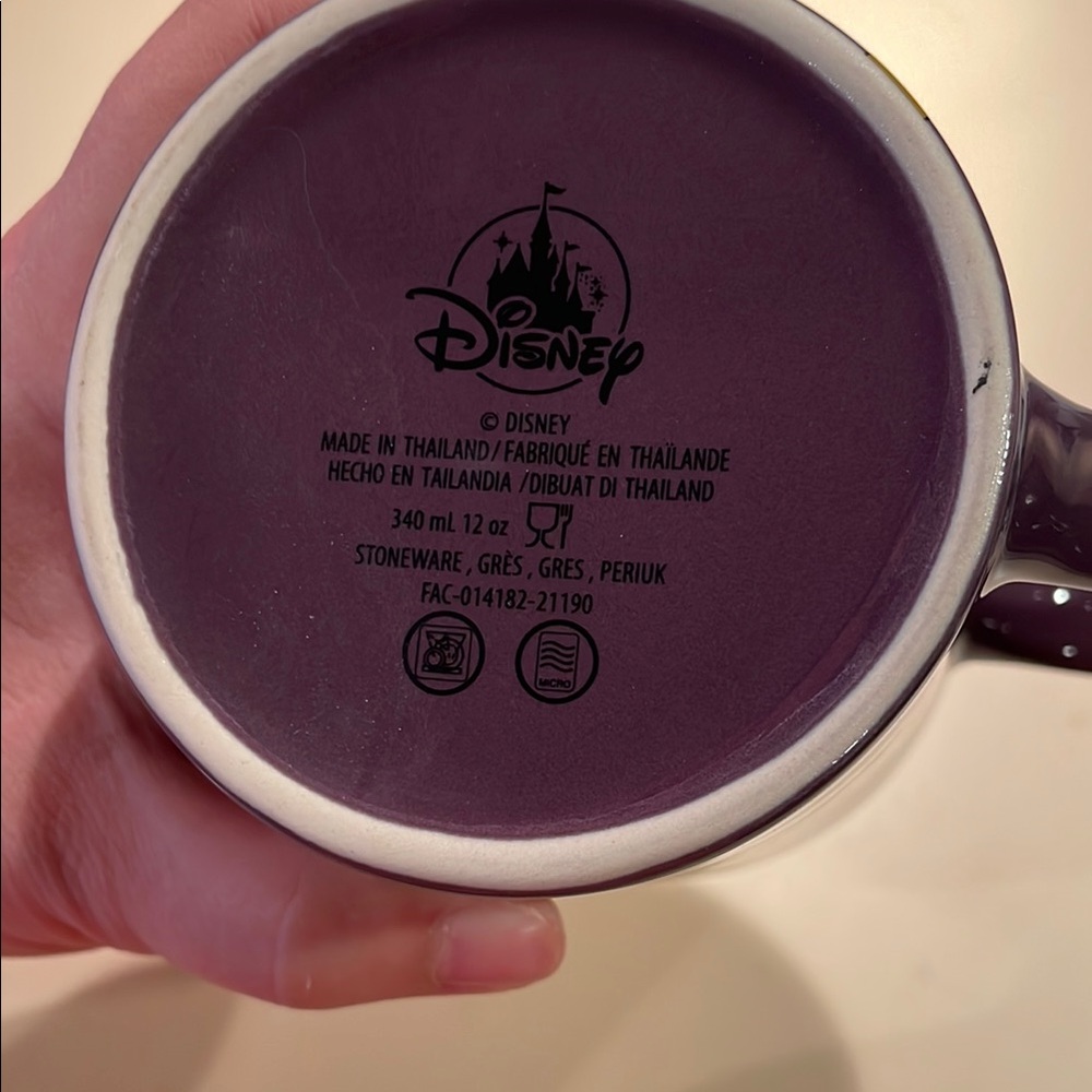 DISNEY UEC Beauty and the Beast Purple Mugs Set Belle Heart Purple Gold - Picture 7 of 9